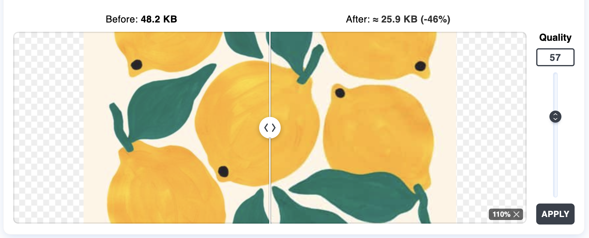 File size target compression with result